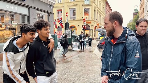 When did Norway turn away from God? Young people laugh and mock the preaching in Oslo.