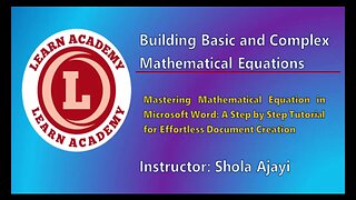 4 Building Basic and Complex Mathematical Equation