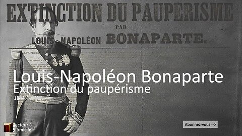 Extinction du paupérisme - Chapitre 1er - Louis-Napoléon Bonaparte (1844)