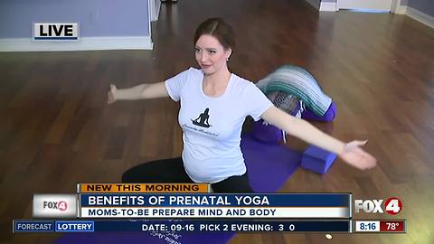 Prenatal yoga at 8 a.m.