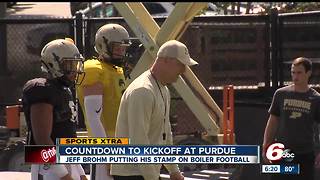 Purdue football coach counts down to football season