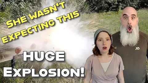 Explosive Surprise! Girl reacts to concealed Tannerite in target!