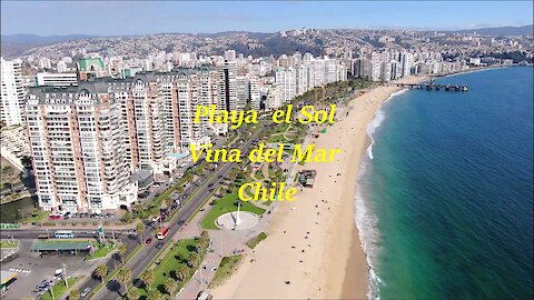 Del Sol Beach at Vina del Mar in Santiago, Chile