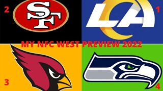 Kyler Murray sinks the cardinals? Rams repeat as west Champs? or do the 49ers surprise? NFC West 22?