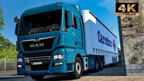 Carrefour delivery with Man TGX | Euro Truck Simulator 2 Gameplay "4K"