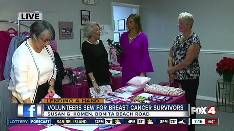 Volunteers sew for breast cancer survivors -- 7am Live Report