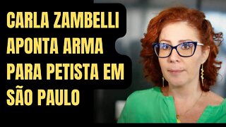 CARLA ZAMBELLI SACA E APONTA ARMA PARA PETISTA EM SÃO PAULO