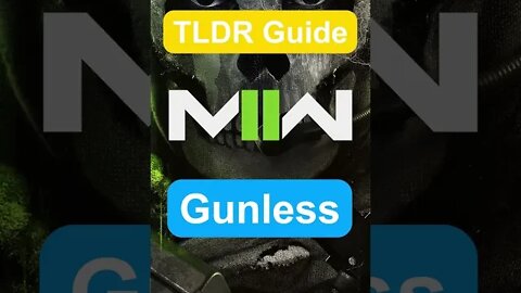 GUNLESS - Finish 'Alone' without firing a gun - TLDR Guide - Call of Duty: Modern Warfare II