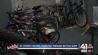 Shop lets people who are homeless volunteer to earn free bikes