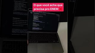 O QUE VOCÊ PRECISA PARA MANDAR BEM NO ENEM #shorts