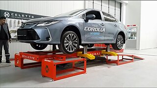 Smart Rhone frame machine with Toyota Corolla Hybrid loaded for smart repair process by Celette