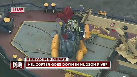 Helicopter goes down in Hudson River