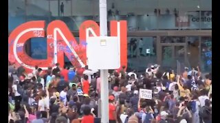CNN Atlanta headquarters destroyed by rioters claiming to protest George Floyd death