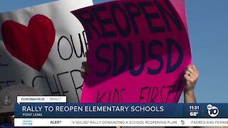 Parents, students rally to reopen San Diego elementary schools