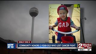 Community honors 2-year-old who lost cancer fight