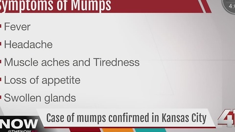 Case of mumps confirmed in KC