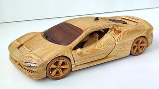 Amazing Wood Carving - Ferrari SF90 Stradale - Woodworking art