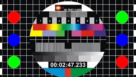 4K Test pattern UHD 2160p - 30 min. Test Card Calibration Video. Projector TV test video 30 minutes