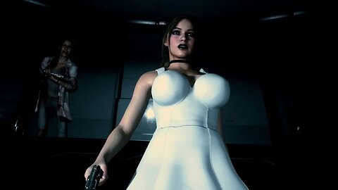 Resident Evil 2 Remake Claire Latex Skirt White outfit mod [4K] Exclusive Mod