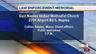 Collier County law enforcement officers hold memorial for fallen officers