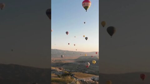 Unforgettable hot air balloon ride in Cappadocia, Turkey! #shorts