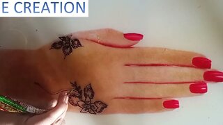 beautiful lotus stylish arabic mehndi design