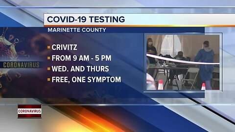 Free coronavirus community testing site in Marinette Co.