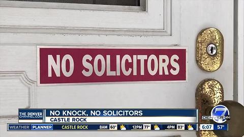 No knock, no soliciting signs allow homeowners to 'opt out'