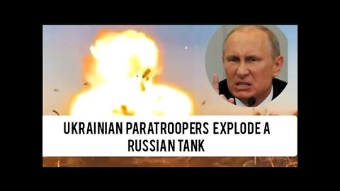 Ukrainian paratroopers explode a Russian tank #ukraine #russia #conflicts