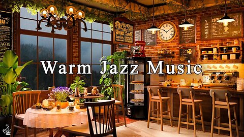 Cozy Coffee Shop Ambience & Relaxing Jazz Instrumental Music ☕ Smooth Piano Jazz Music to Study Work