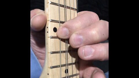 Using The Left Pointer Finger To Bend A Note Up A Half-Step By Ear
