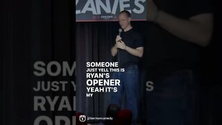 Audience member shocked at joke