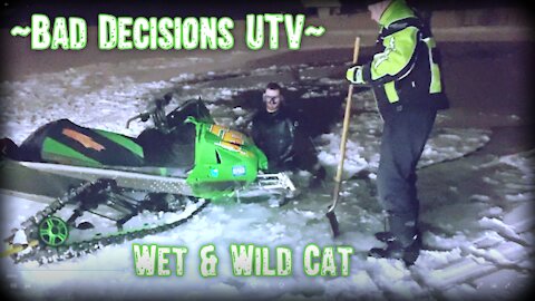 Snow Mobile Fail- Thin Ice Rescue