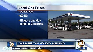 Gas prices rise this holiday weekend