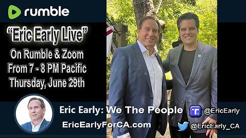 6-29-2023 “ERIC EARLY LIVE” with guest host Mike Netter