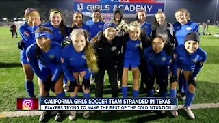 California soccer team stranded in Texas, players trying to make the best of the cold situation