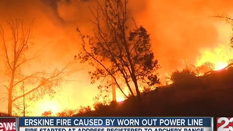 Erskine Fire caused by worn down electrical line