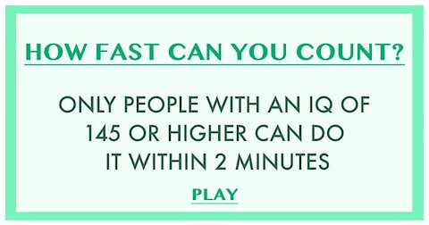 Is your IQ high enough to play this quiz under 2 minutes?