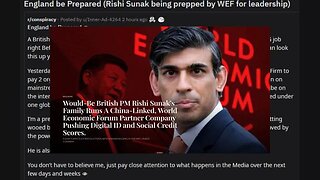 RISHI SUNAK - WEF FRONT MAN - ALL PLANNED IN ADVANCE, JUST LIKE THE FAKE PANDEMIC/'VIRUS' DEMOCIDE