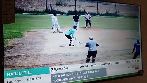 first inswing on second bowled