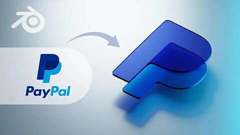 Designing Paypal Logo in Blender 3D From Scratch