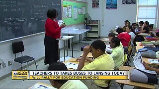 Michigan teachers rallying for education funding in Lansing