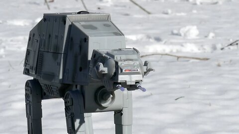 RC Star Wars AT-AT Walker Outside In The Snow