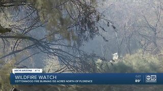 Crews battling 'Cottonwood Fire' burning in Pinal County