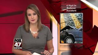4 hurt in rollover accident in Ingham County
