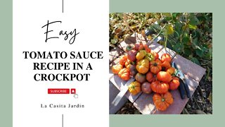 Easy Tomato Sauce Recipe // Crockpot Tomato Sauce 2022