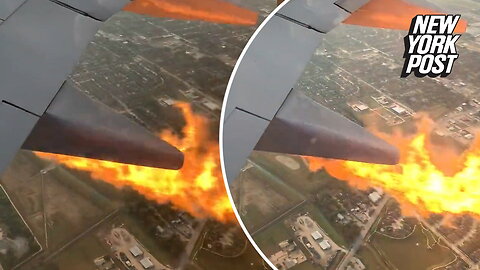 Flames shoot out of Southwest Airlines plane en route to Cancun: video