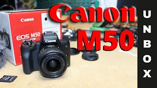 Canon M50 Mirrorless camera unboxing