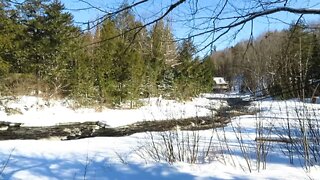 Adirondack Mountains - Beautiful Winter Day on the River Bend