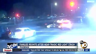 Families Reunite After Near-Tragic Red Light Crash